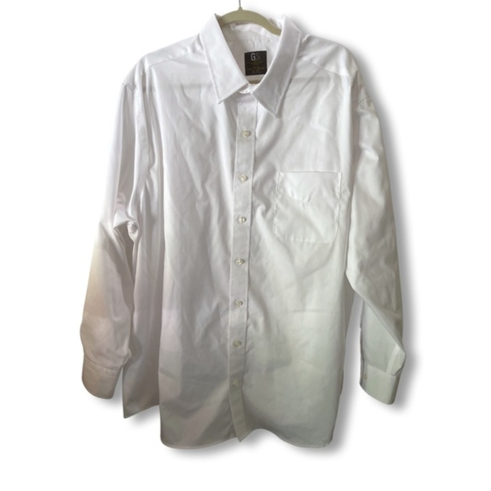 GS with Continuous Comfort Wrinkle Free‎ Classic Fit Cotton Dress shirt 18.5
